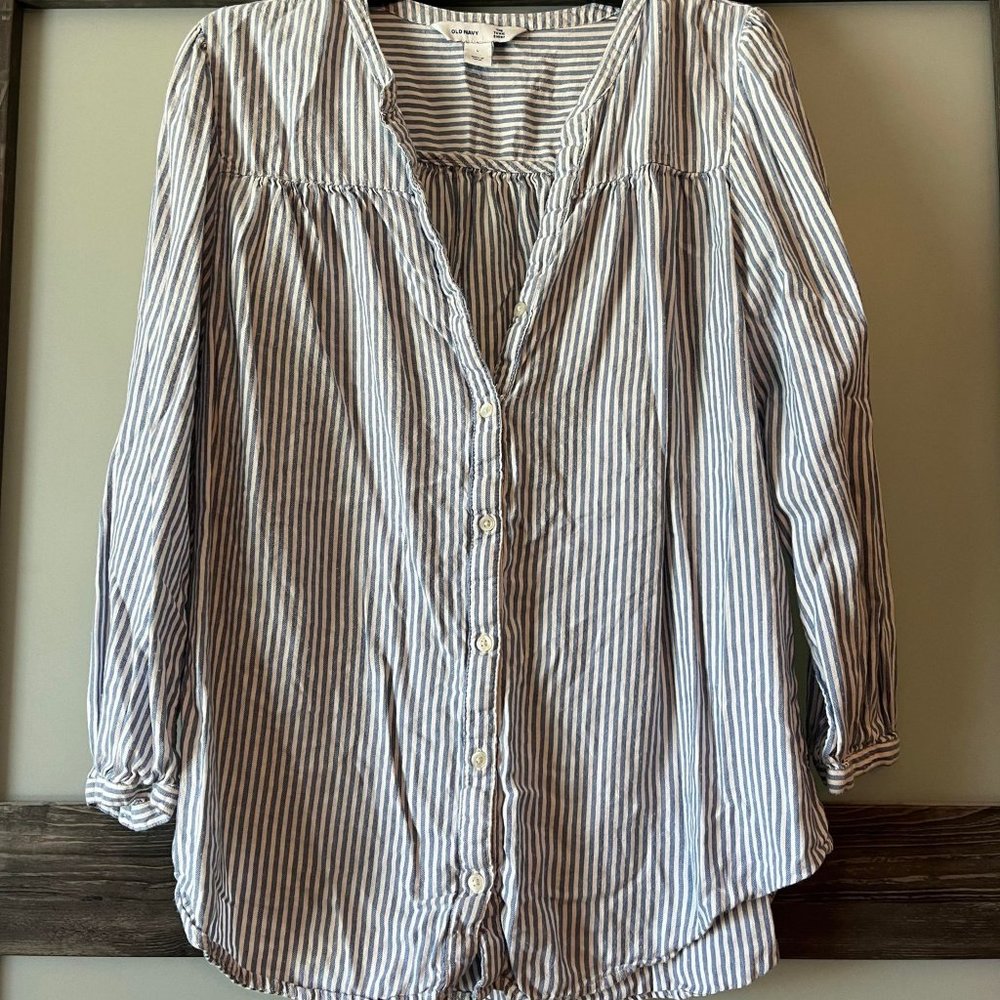 Old Navy - Light Blue and White Tunic